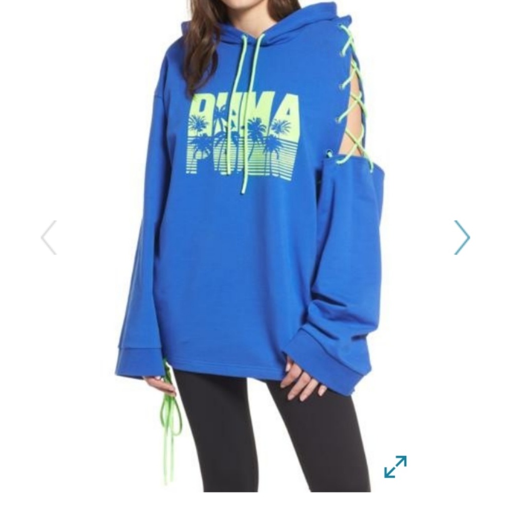 ISO--Puma by Rihanna side lace-up hoodie💜